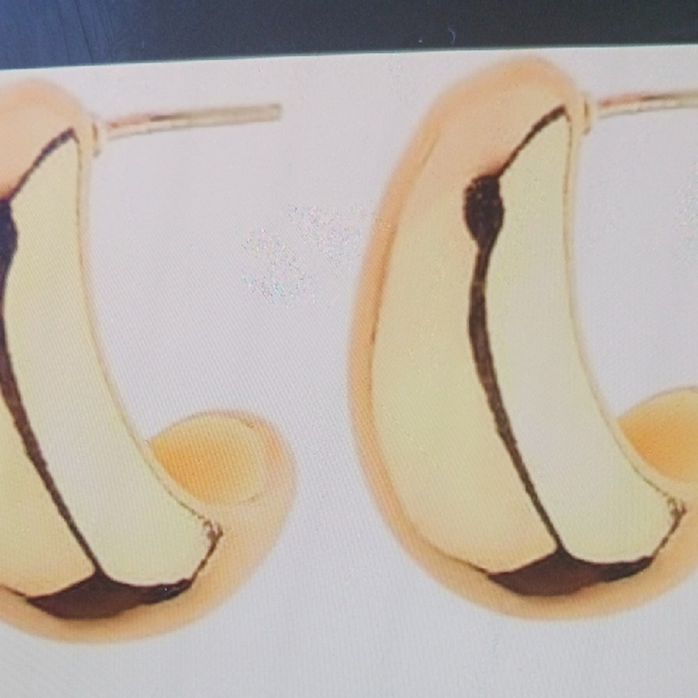 Gold-Tone Curved Hoop Earrings